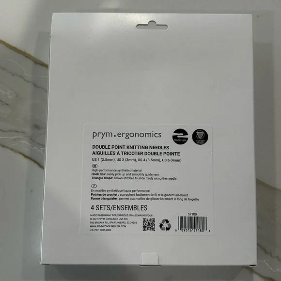 PRYM Ergonomics Double Point Knitting Needles 4 sets 20 Count Sizes 1,2,4,6 - Picture 2 of 3